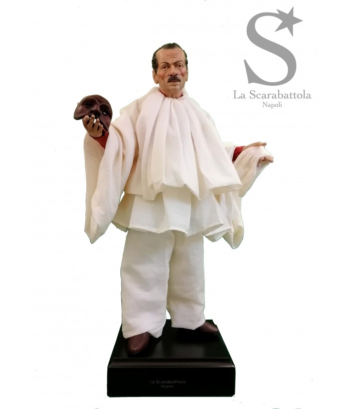 Eduardo De Filippo Pulcinella 35 cm in terracotta